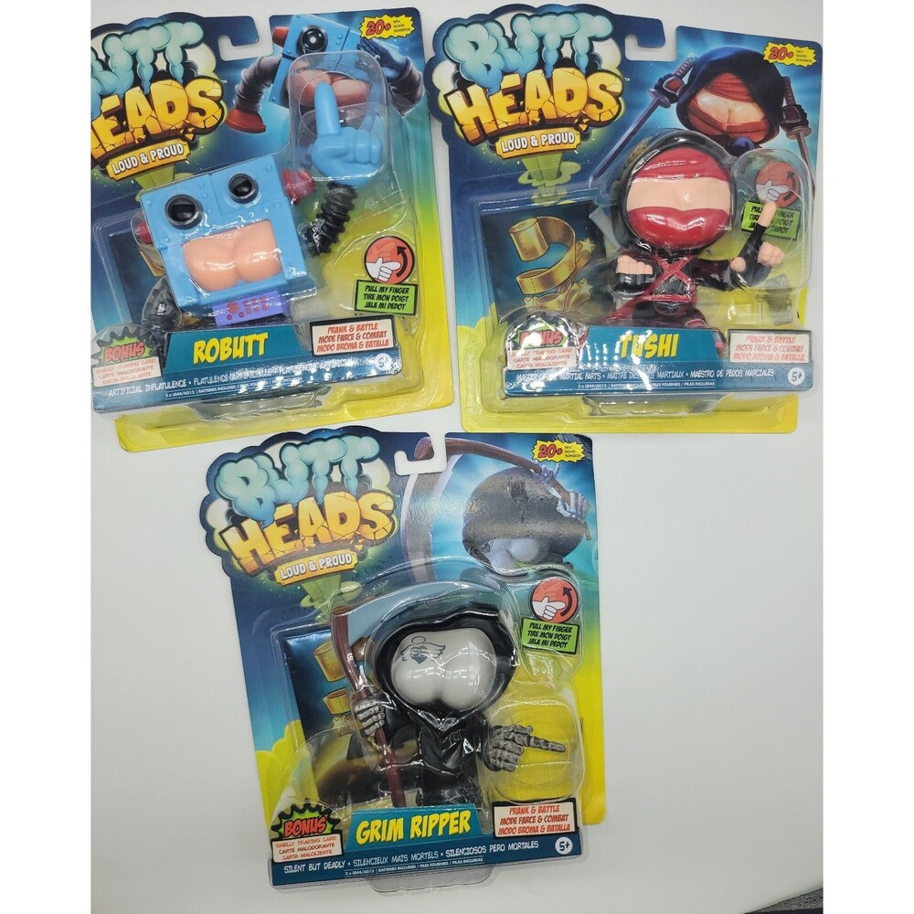 Butt Heads loud and proud 3 piece set w/trading card Brand New